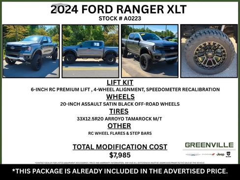 Used 2024 Ford Ranger XLT w/ Advanced Towing Package AWD/4WD image 2