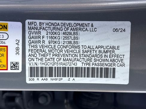 Certified 2024 Honda Accord Sport image 25