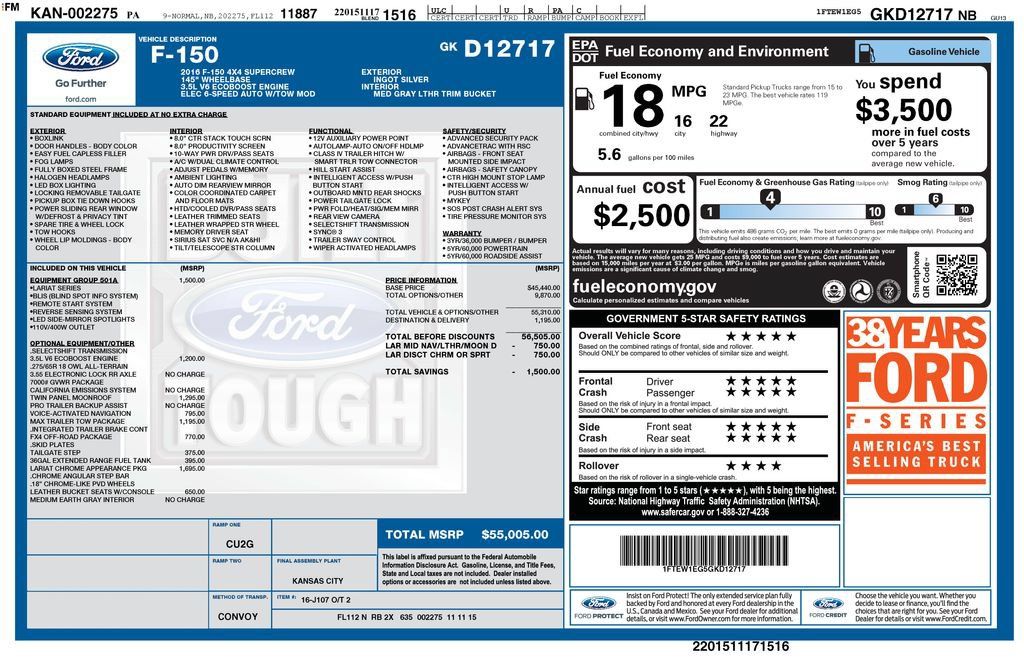 Used 2016 Ford F150 Lariat AWD/4WD image 9