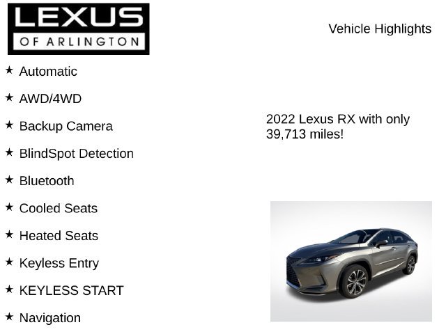 Used 2022 Lexus RX 350 AWD w/ Premium Package image 8