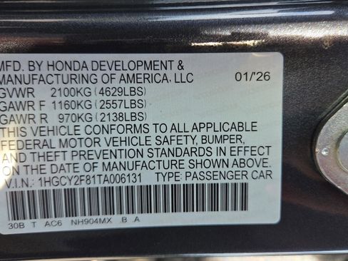 New 2026 Honda Accord Touring image 26