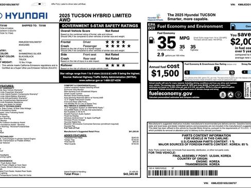 Used 2025 Hyundai Tucson Limited AWD/4WD image 3
