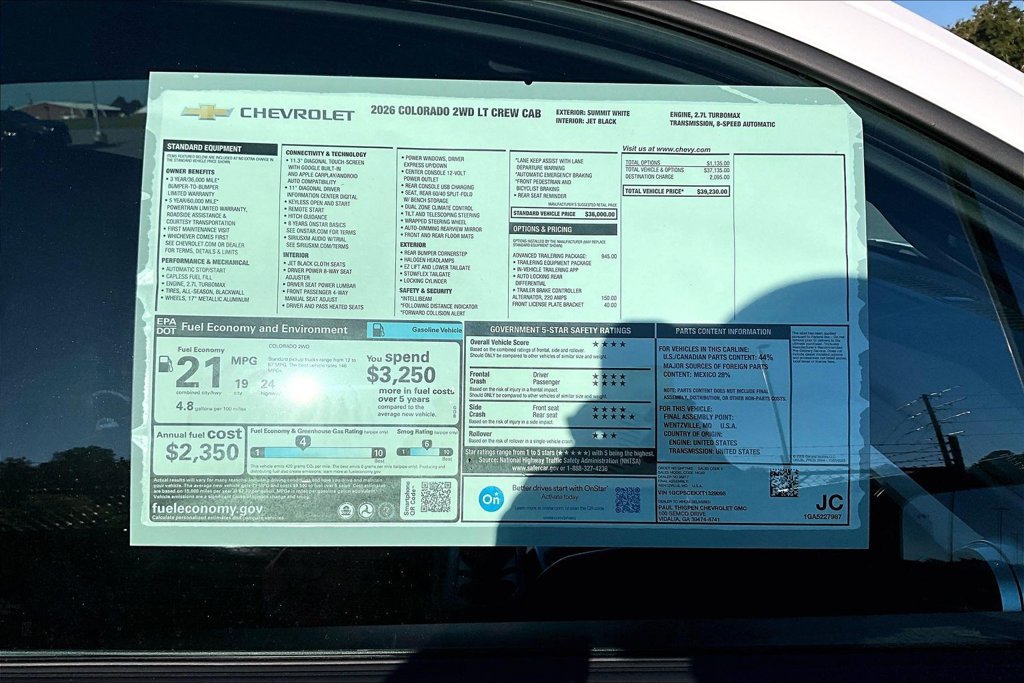New 2026 Chevrolet Colorado LT w/ Advanced Trailering Package RWD image 15