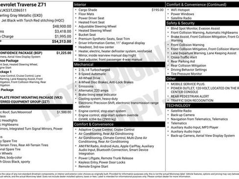 New 2026 Chevrolet Traverse Z71 w/ Driver Confidence Package image 26