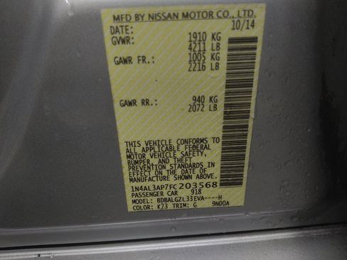 Used 2015 Nissan Altima 2.5 S w/ Power Driver Seat Package FWD image 33