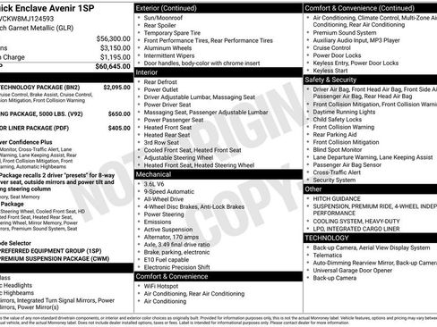 Used 2021 Buick Enclave Avenir w/ Avenir Technology Package image 31