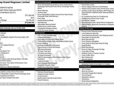 New 2026 Jeep Grand Wagoneer Limited AWD/4WD image 28