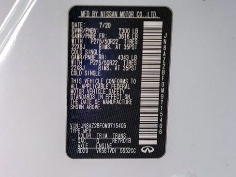 Used 2021 INFINITI QX80 Sensory w/ All-Season Package image 66