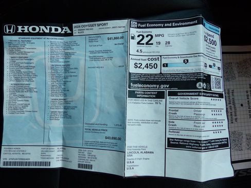 Used 2024 Honda Odyssey Sport image 52