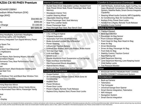 New 2025 MAZDA CX-90 Plug-In Hybrid w/Premium Sport image 7