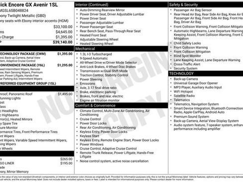 Certified 2025 Buick Encore GX Avenir w/ Avenir Technology Package AWD/4WD image 46