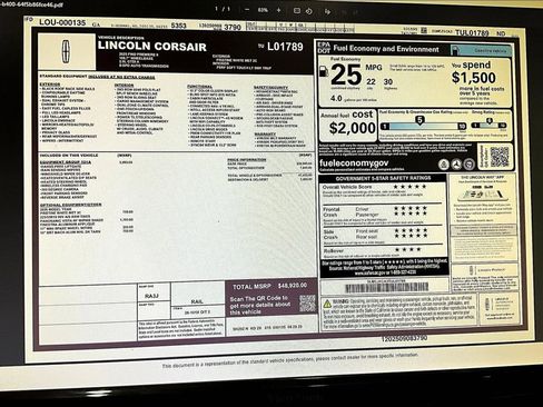 New 2026 Lincoln Corsair Premiere image 14