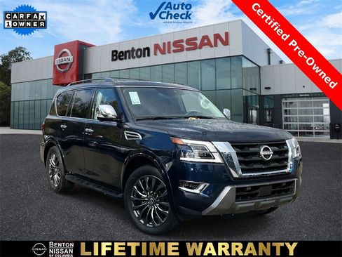 Certified 2024 Nissan Armada Platinum w/ Captain's Chairs Package image 1