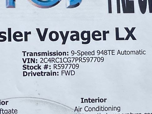 Used 2023 Chrysler Voyager LX FWD image 35