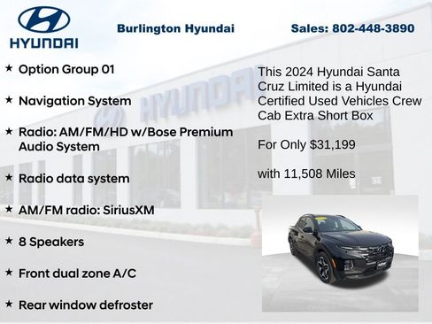Used 2024 Hyundai Santa Cruz Limited image 7