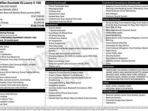 New 2025 Cadillac Escalade IQ Luxury 2 image 9