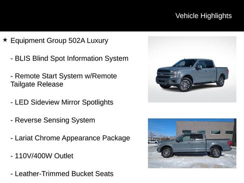 Used 2019 Ford F150 Lariat w/ Equipment Group 502A Luxury image 6