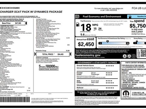 Used 2022 Dodge Charger Scat Pack w/ Dynamics Package RWD image 2