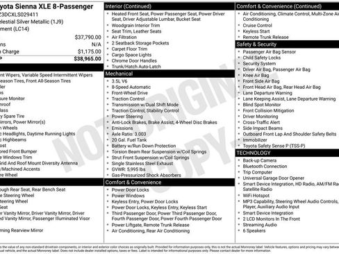 Used 2020 Toyota Sienna XLE FWD image 2