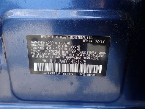 Used 2012 Subaru Impreza 2.0i AWD/4WD image 7