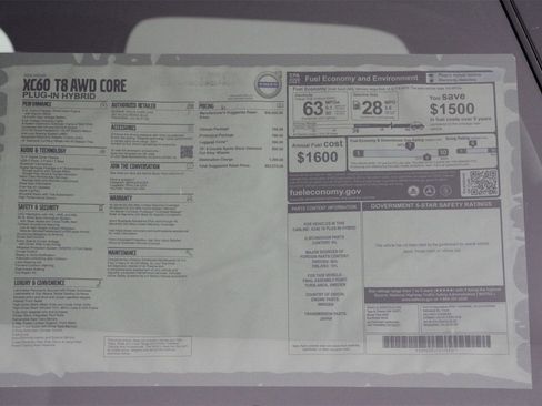 New 2025 Volvo XC60 T8 Core w/ Protection Package Premier image 18