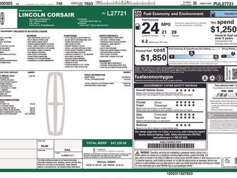 Certified 2023 Lincoln Corsair Standard w/ Equipment Group 101A image 10