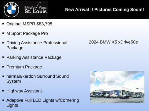 Used 2024 BMW X5 xDrive50e w/ M Sport Package AWD/4WD image 3