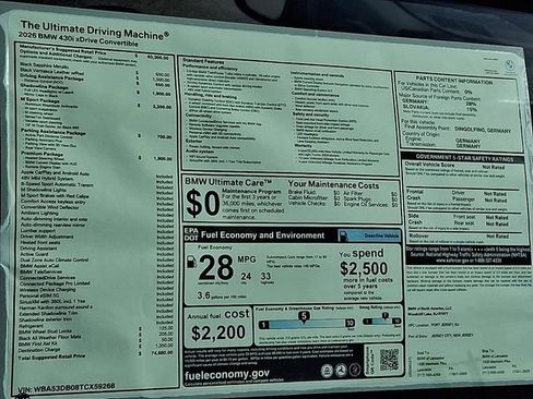 Used 2026 BMW 430i xDrive Convertible w/ M Sport Package AWD/4WD image 18
