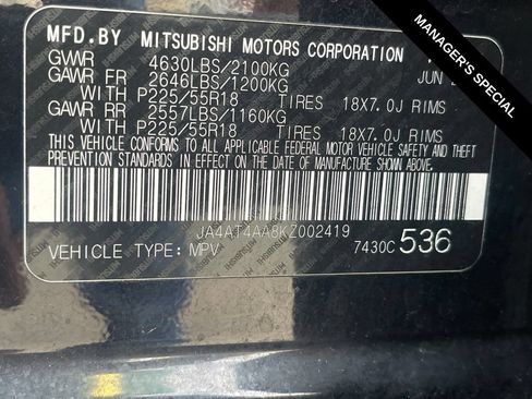 Used 2019 Mitsubishi Eclipse Cross LE AWD/4WD image 25