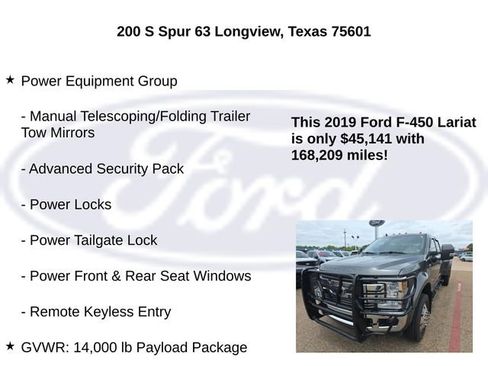 Used 2019 Ford F450 Lariat w/ Lariat Value Package AWD/4WD image 10