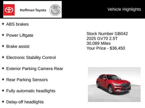 Used 2025 Genesis GV70 2.5T AWD/4WD image 25