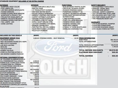 Used 2023 Ford F150 Platinum w/ Equipment Group 701A High AWD/4WD image 2
