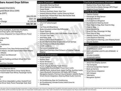 Used 2023 Subaru Ascent Onyx Edition Limited image 25