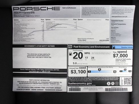 New 2026 Porsche 911 Carrera GTS RWD image 25