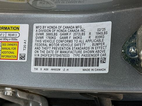 Used 2025 Honda Civic Sport image 12