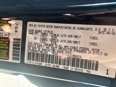Used 2026 Toyota Tacoma SR RWD image 15
