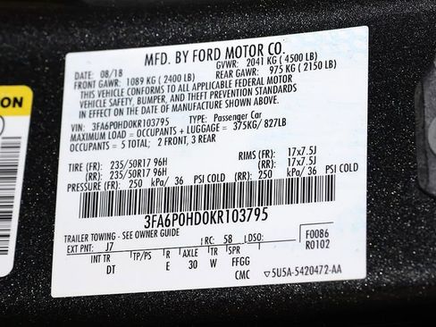 Used 2019 Ford Fusion SE FWD image 36