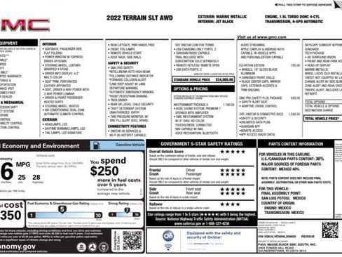 Used 2022 GMC Terrain SLT w/ Infotainment Package II AWD/4WD image 23