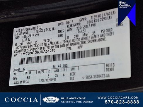 Certified 2018 Ford Escape SE w/ SE Sync 3 Package AWD/4WD image 26