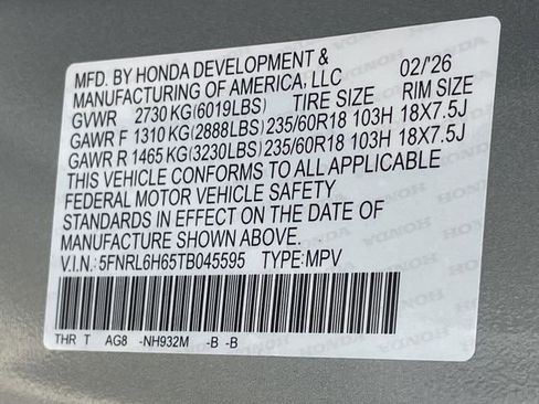 New 2026 Honda Odyssey EX-L image 27