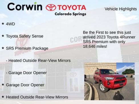 Used 2023 Toyota 4Runner SR5 Premium w/ SR5 Premium Package AWD/4WD image 4