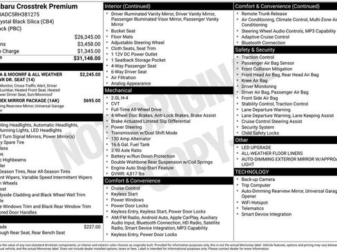 Used 2024 Subaru Crosstrek 2.0i Premium image 13