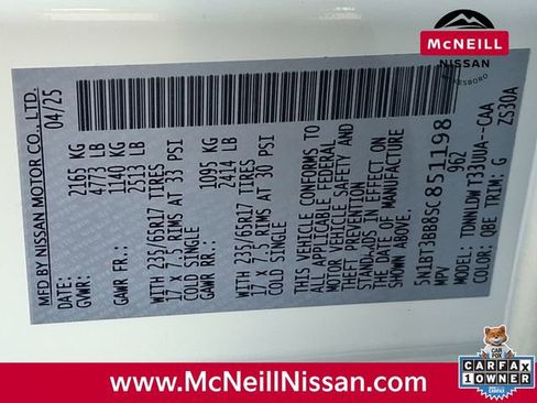 Used 2025 Nissan Rogue SV w/ Rock Creek Premium Package image 30