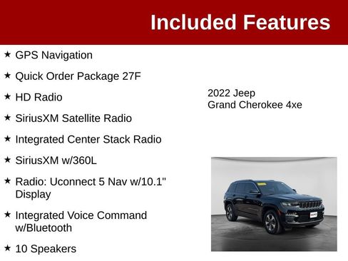 Used 2022 Jeep Grand Cherokee Limited 4xe AWD/4WD image 3
