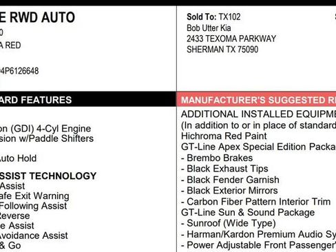 Used 2023 Kia Stinger GT-Line w/ Sun & Sound Package RWD image 17