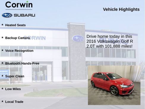 Used 2016 Volkswagen Golf R 4-Door AWD/4WD image 6