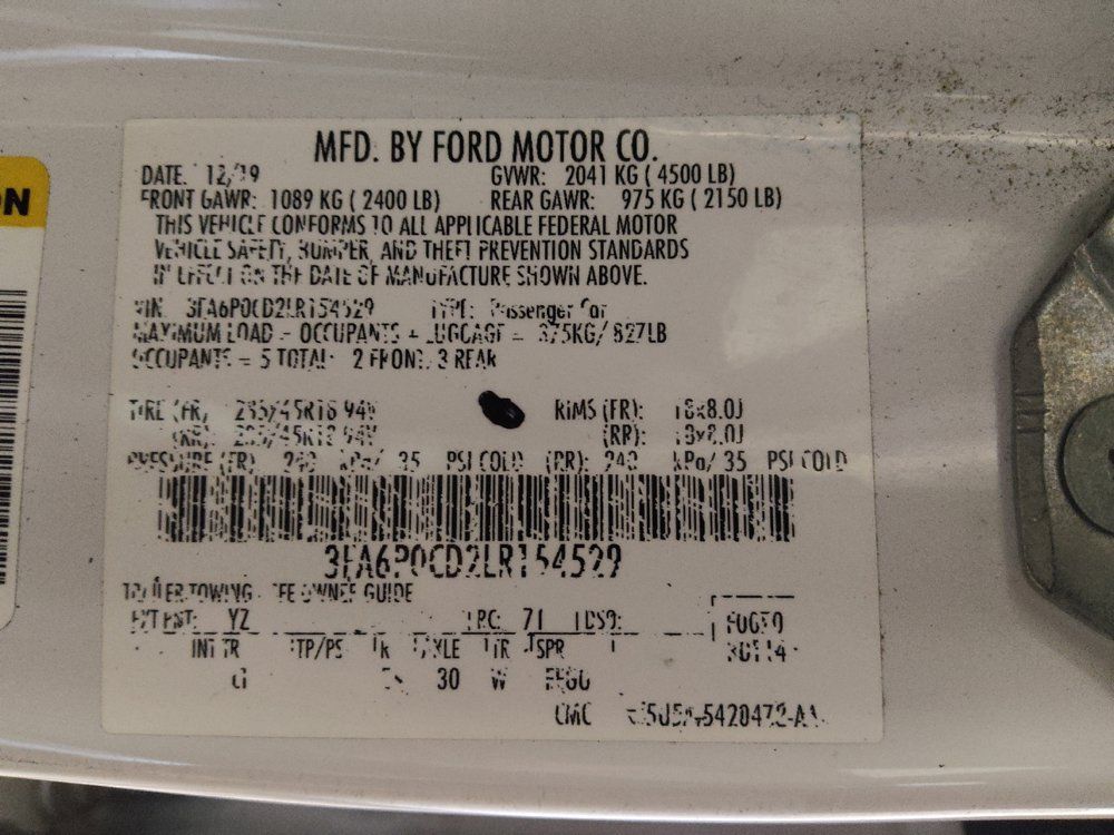 Used 2020 Ford Fusion SEL FWD image 33