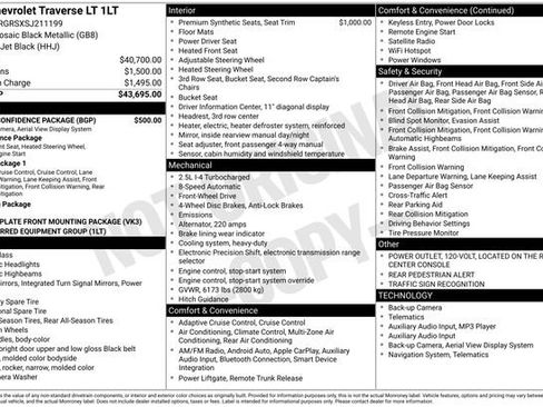 Certified 2025 Chevrolet Traverse LT w/ Driver Confidence Package image 35