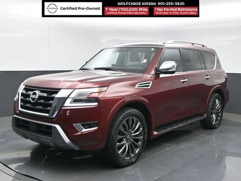 Certified 2024 Nissan Armada Platinum w/ Captain's Chairs Package AWD/4WD image 1
