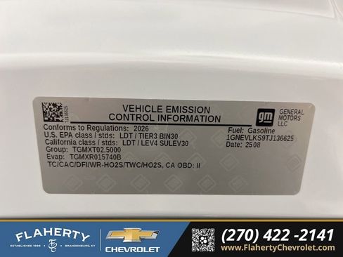 Used 2026 Chevrolet Traverse RS w/ LPO, Floor Liner Package AWD/4WD image 16